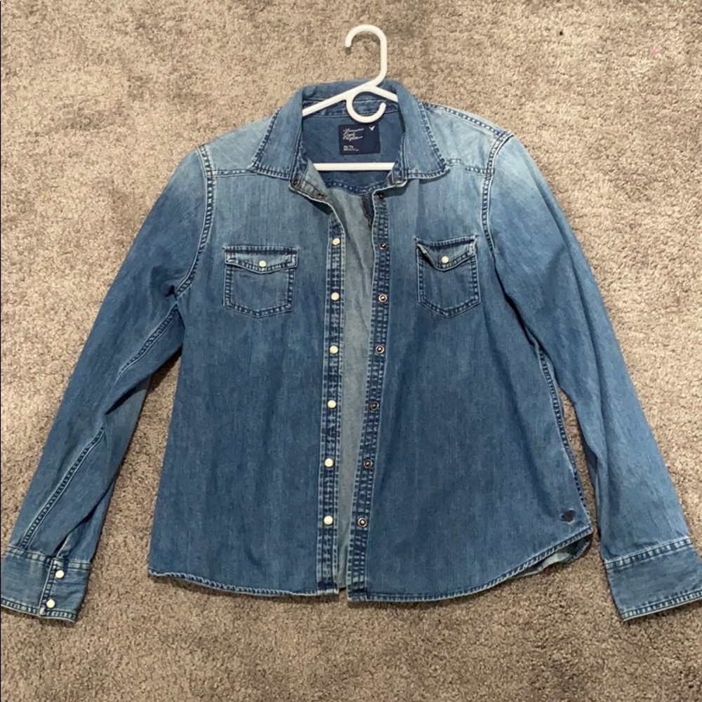 American eagle denim flannel!